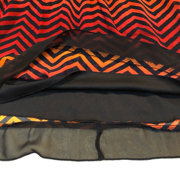 Sweet Storm Women’s Half Sleeve Pullover Elastic Waist Chevron Silk Dress S - Picture 4 of 10